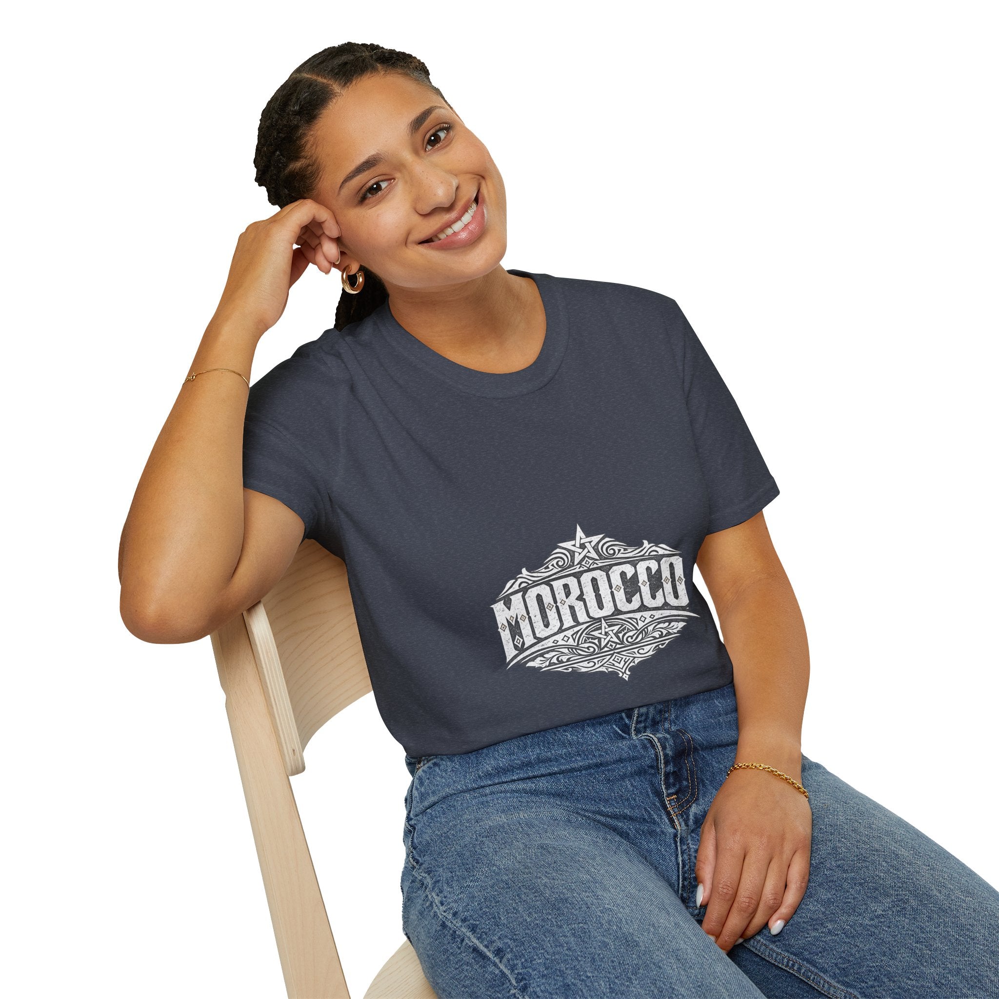 Morocco Vintage Graphic T-Shirt — Travel Tee with Ornamental Crest