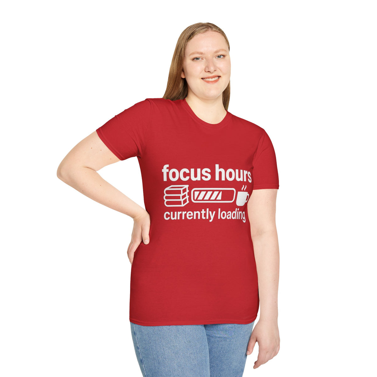 Focus Hours T-Shirt — "Focus Hours Currently Loading" Graphic Tee for Productivity & Remote Work - Trending Now - August 2026 Trends - Everyday T-Shirt