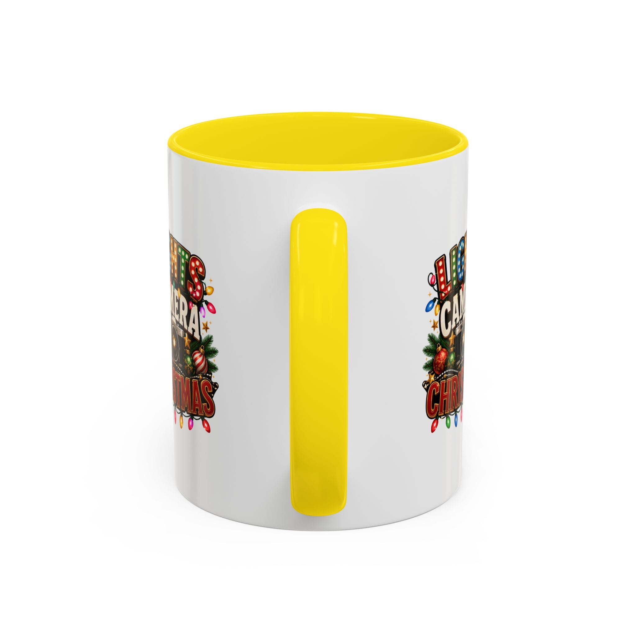 Accent Coffee Mug Lights Camera Christmas