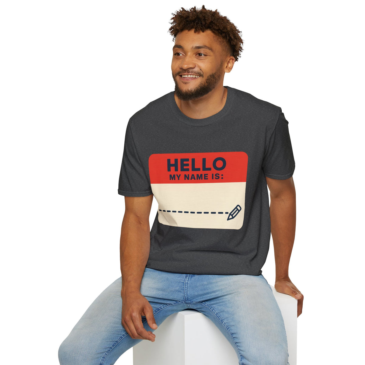 Hello My Name Is Name Tag T-Shirt — Funny Novelty Graphic Tee - Trending Now - August 2026
