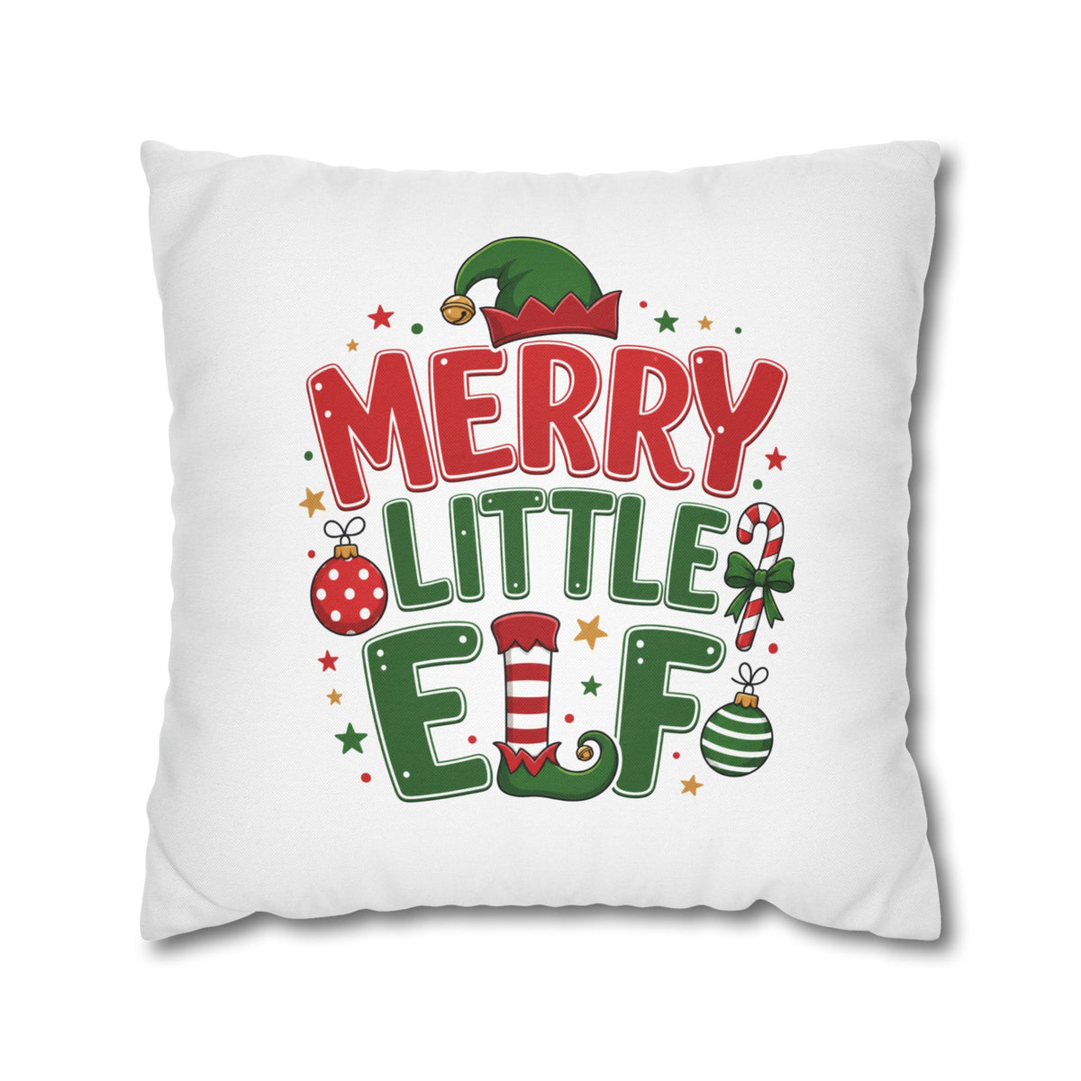 Christmas Pillowcase Merry Little Elf Christmas Pillowcase