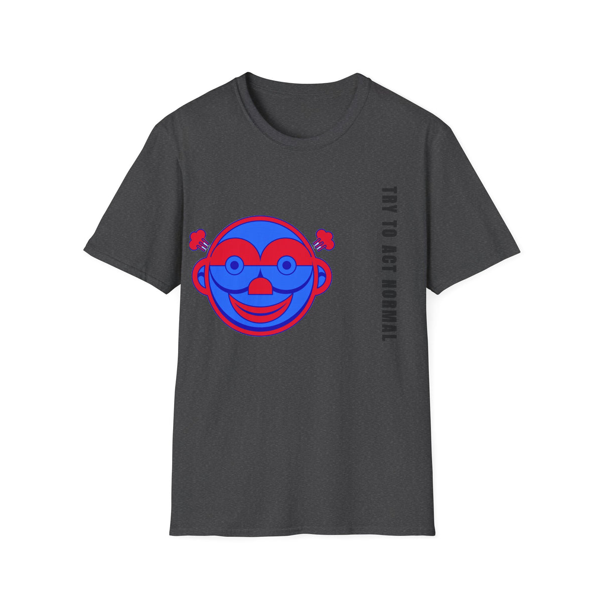 Peekaboo Monkey T-Shirt — Retro Red & Blue Cartoon Graphic Tee - Trending Now - September 2026