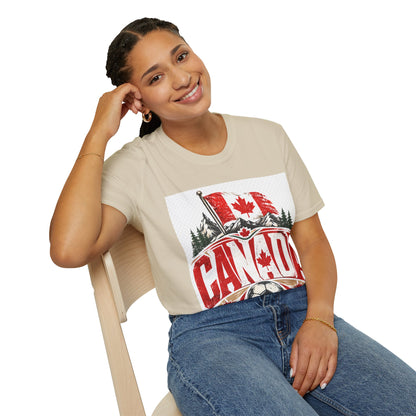 Canada Soccer T‑Shirt — Canadian Flag & Maple Leaf Crest
