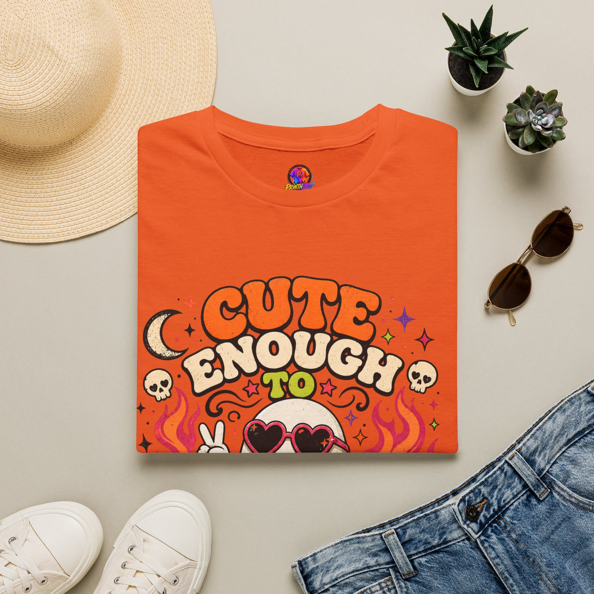 Halloween Cute Enough Unisex Softstyle T-Shirt