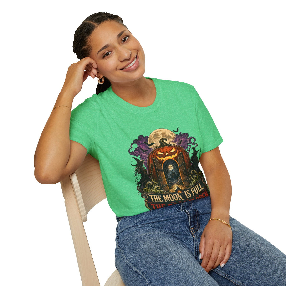 Halloween The Moon Is Full Unisex Softstyle T-Shirt