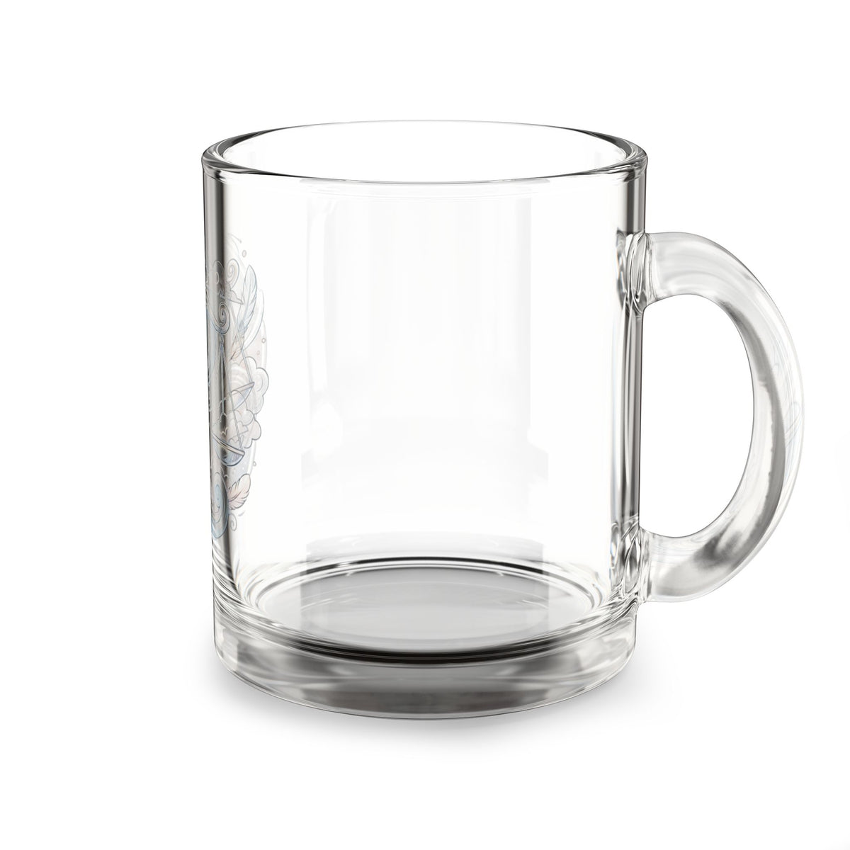 Libra Scales Glass Mug — 10oz Zodiac Astrology Coffee Cup