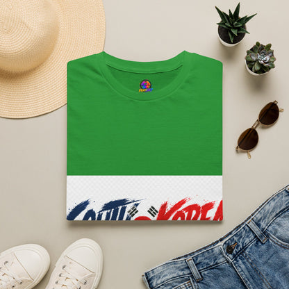 South Korea Flag Brushstroke T-Shirt — Patriotic Korean Travel Tee