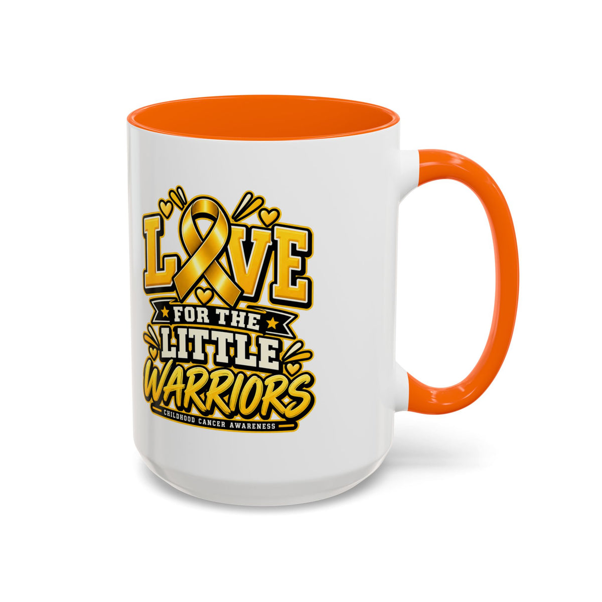 Coffee Mug — "Love for the Little Warriors" Childhood Cancer Awareness Accent Mug