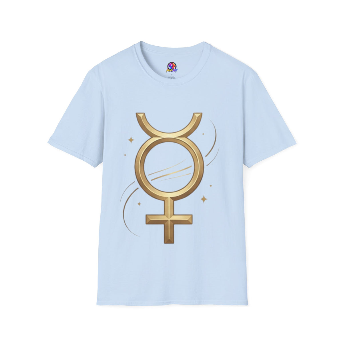 Gold Mercury Astrology Symbol Tee T-Shirt