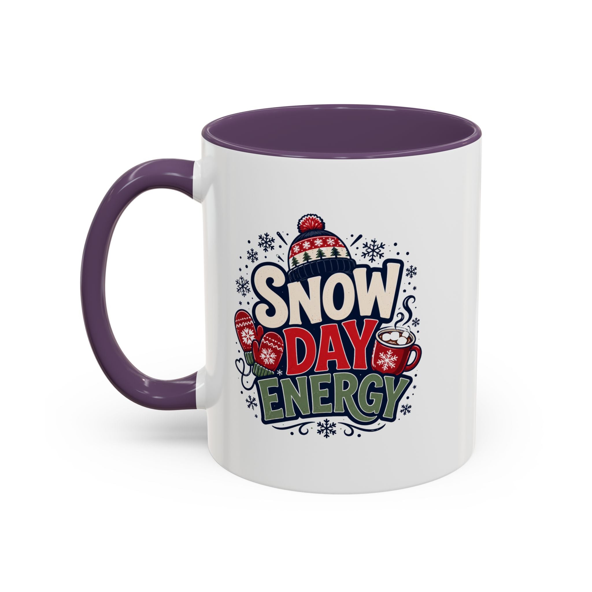 Snow Day Energy Coffee Mug — Winter Hot Cocoa Holiday Drinkware
