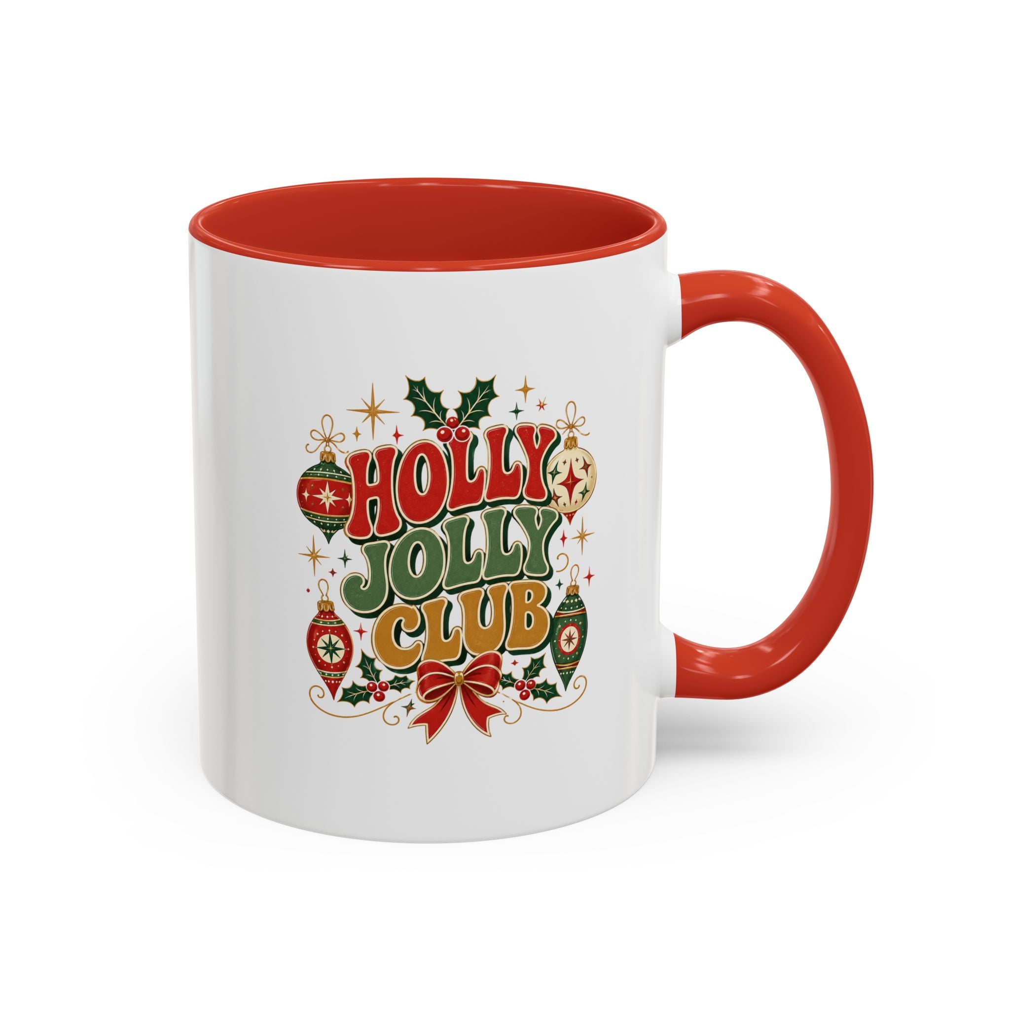 Accent Coffee Mug Holly Jolly Club