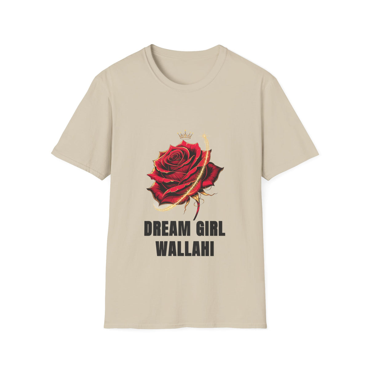 Dream Girl Wallahi Rose T-Shirt — Crowned Red Rose Graphic Tee - Trending Now - August 2026