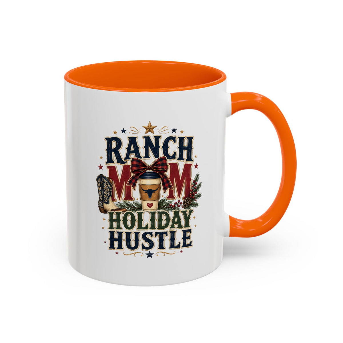 Modern Day Christmas Ranch Mom Holiday Hustle Accent Coffee Mug