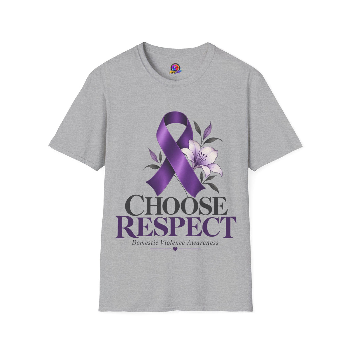Choose Respect Purple Ribbon T‑Shirt — Domestic Violence Awareness Tee