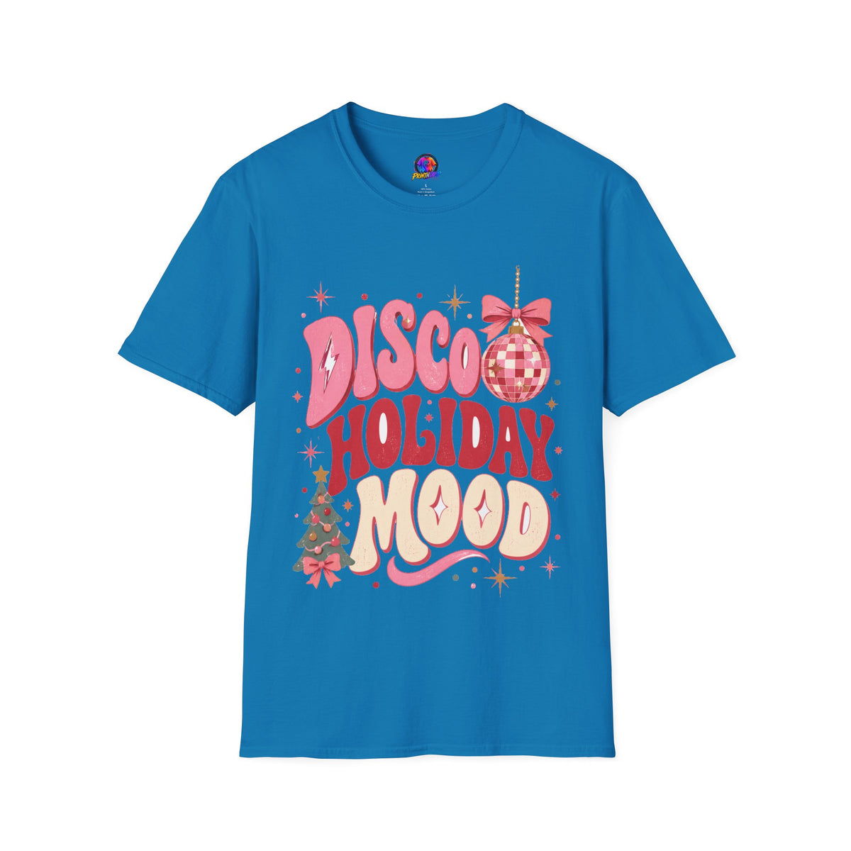 Disco Holiday T-Shirt — Retro Pink Disco Ball Christmas Tee