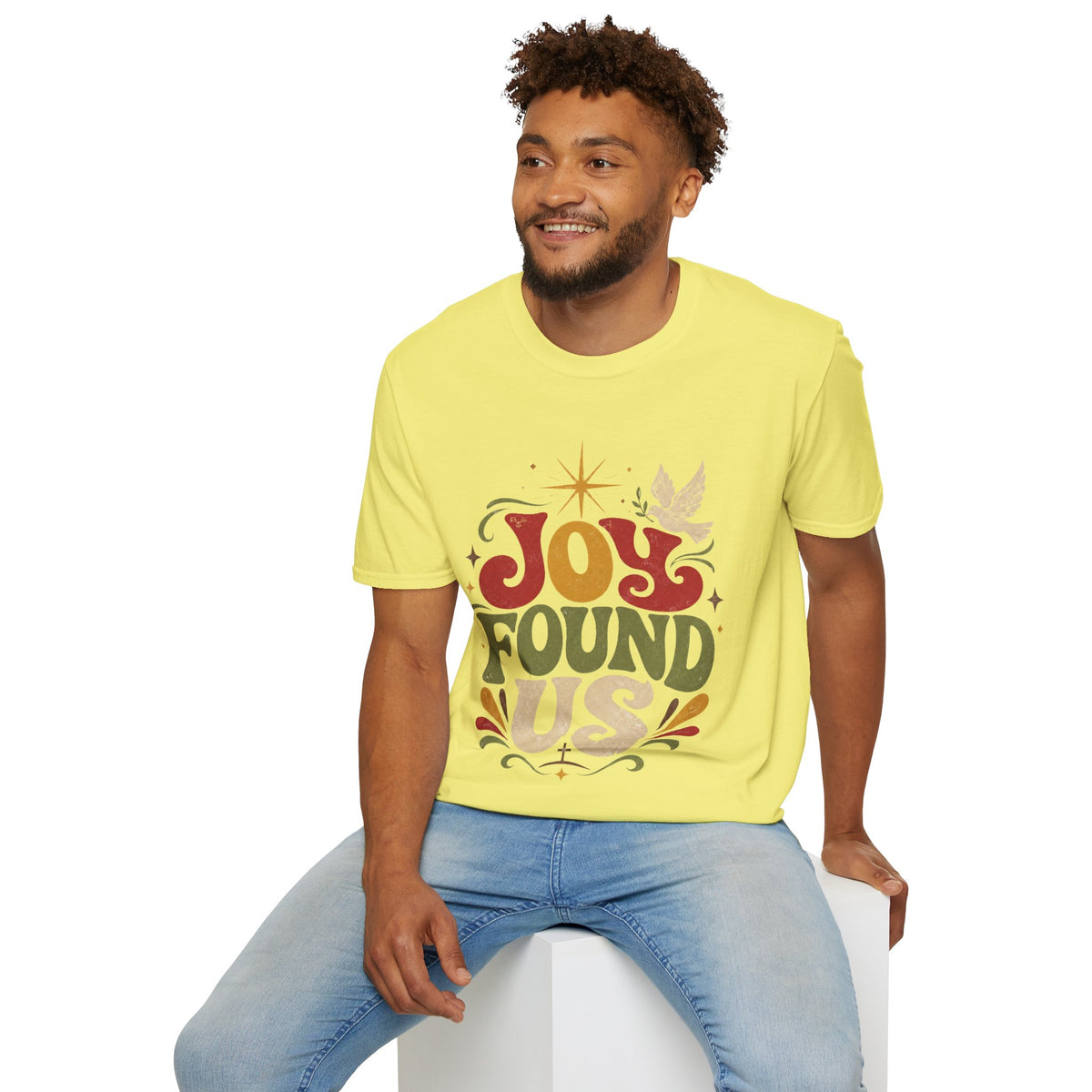 Joy Found Us T‑Shirt — Retro Christmas Holiday Graphic Tee