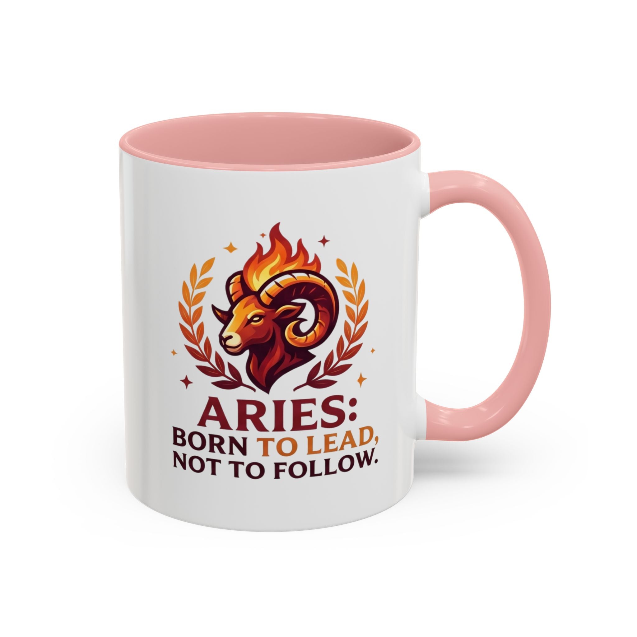 Aries Coffee Mug — "Aries: Born to Lead, Not to Follow" Zodiac Astrology Gift