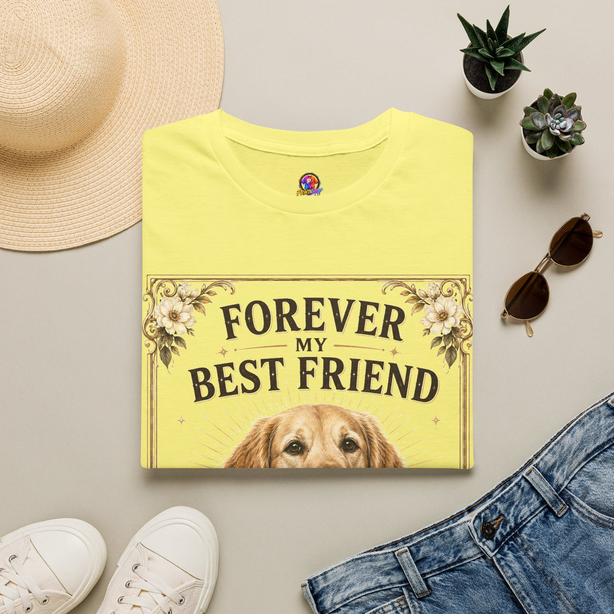 Forever My Best Friend Dog T-Shirt — Personalized Golden Retriever Tribute