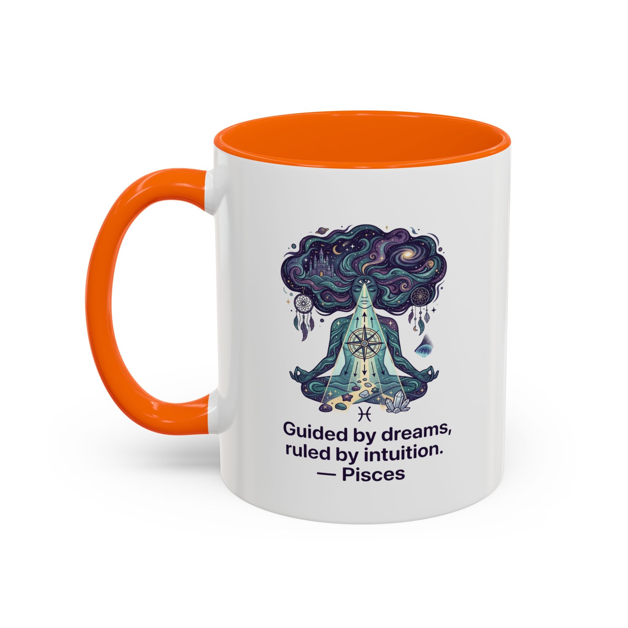 Pisces Zodiac Coffee Mug — "Guided by dreams, ruled by intuition" Accent Mug