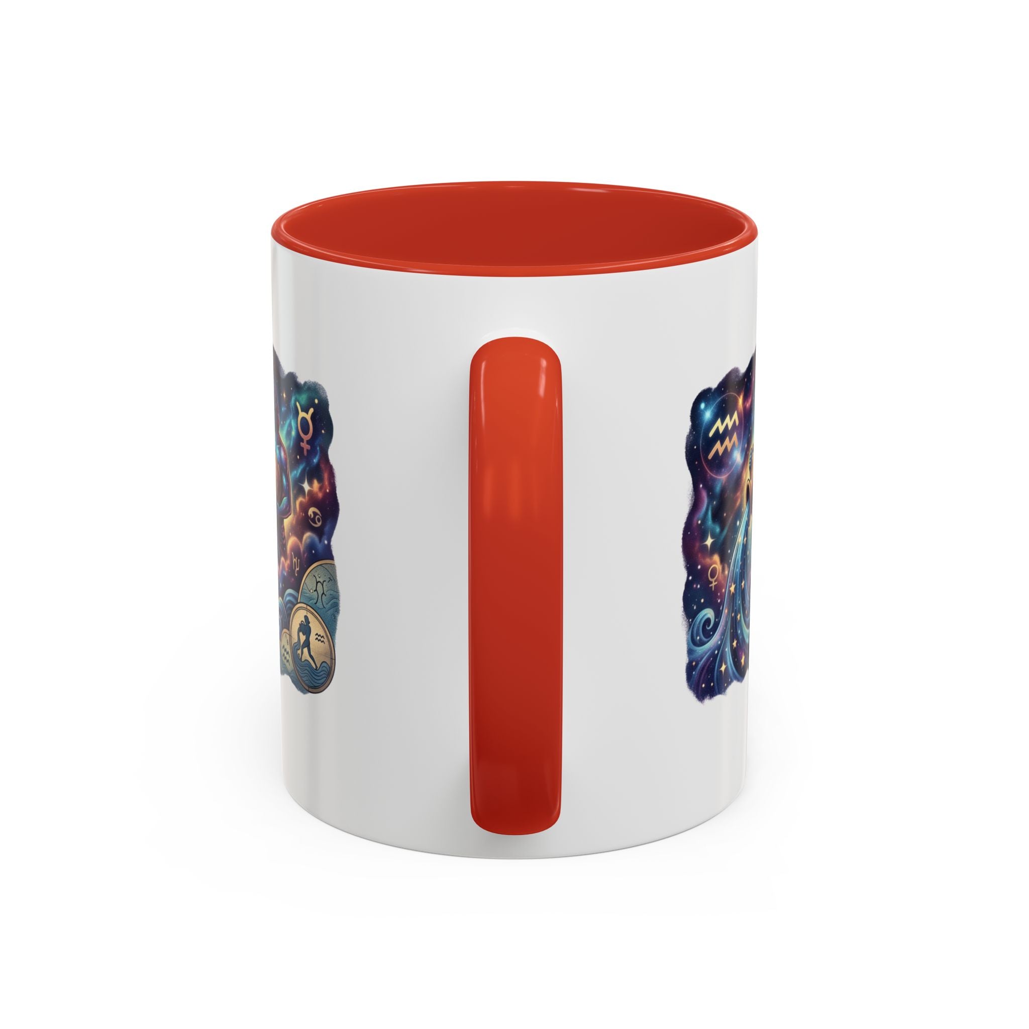 Aquarius Zodiac Coffee Mug — Celestial Water Bearer Accent Mug