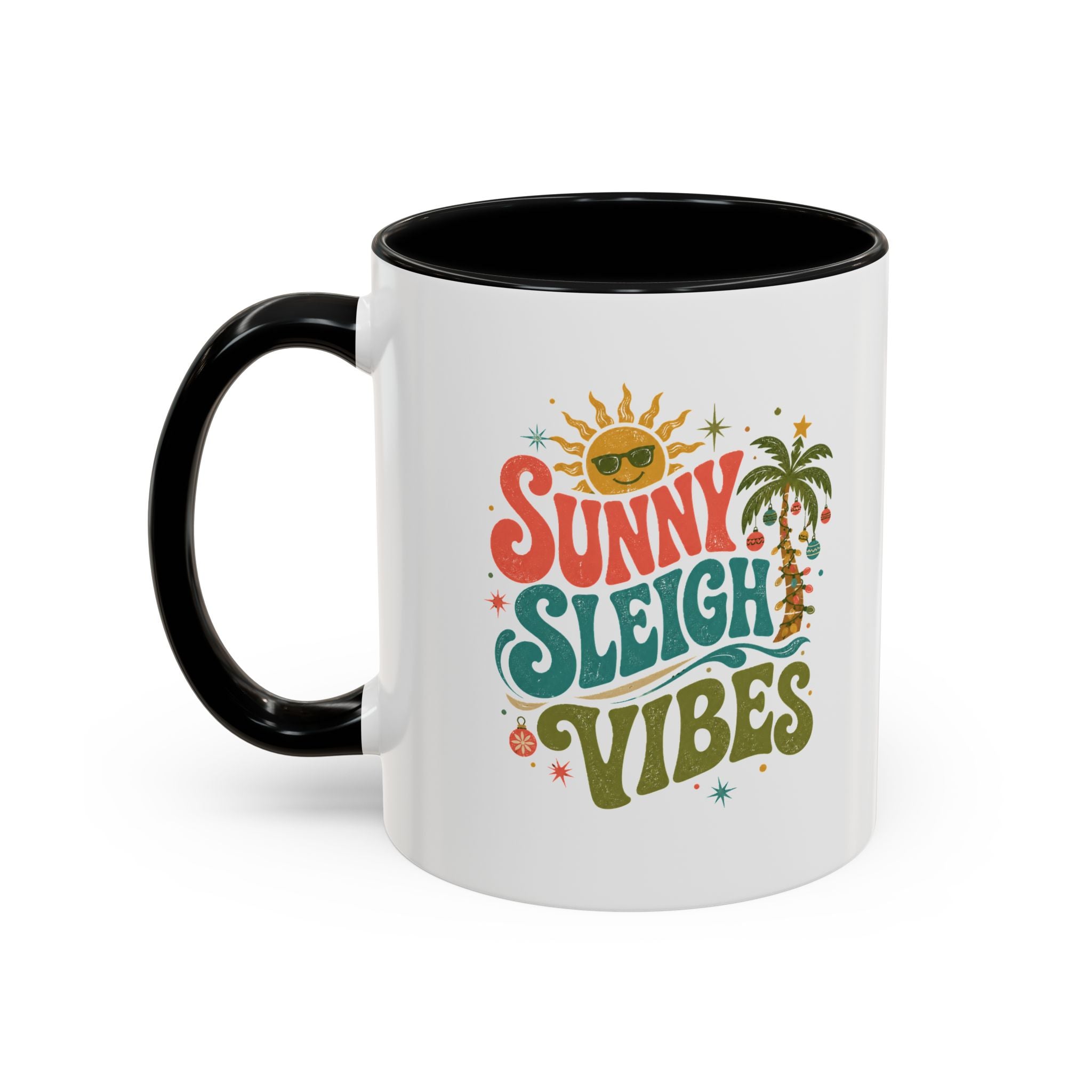 Modern Day Christmas Sunny Sleigh Vibes Coffee Mug