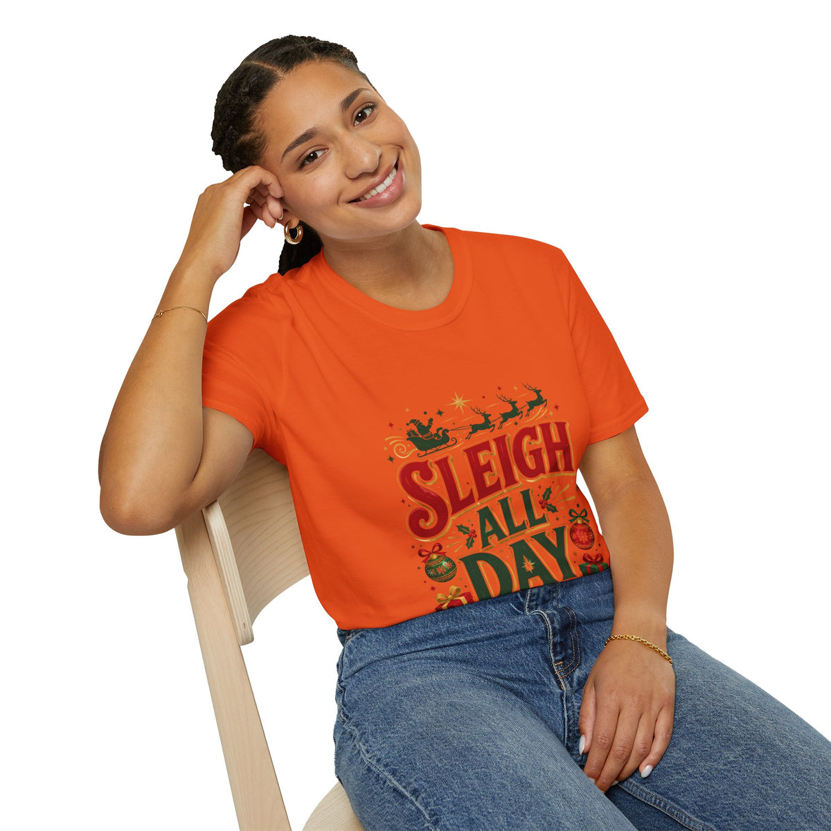 Sleigh All Day Christmas T-Shirt