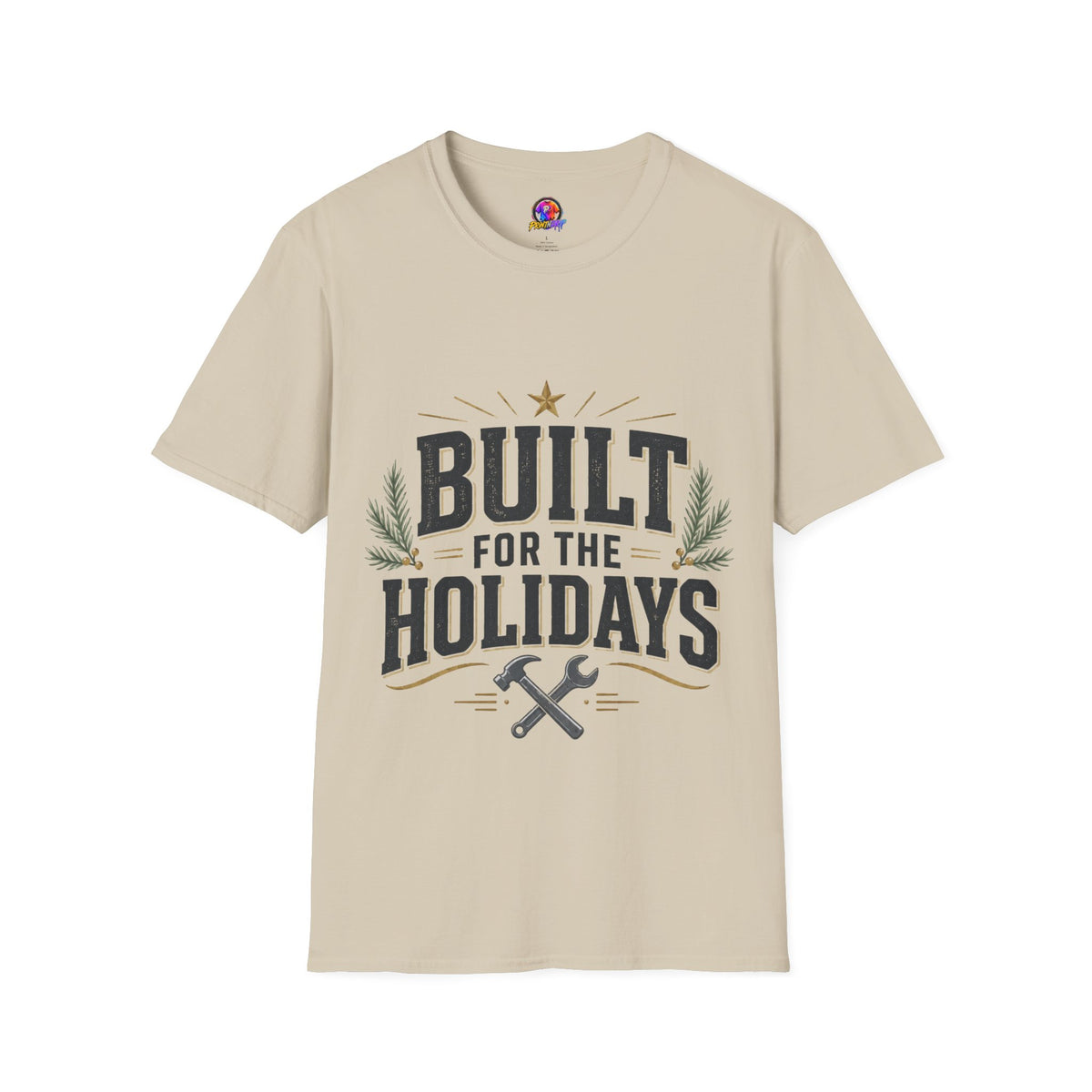 T-Shirt — "Built for the Holidays" Festive Rustic Holiday Tee (Gift for DIYers)