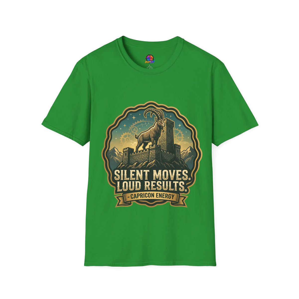 Capricorn Energy T-Shirt — "Silent Moves, Loud Results" Zodiac Tee