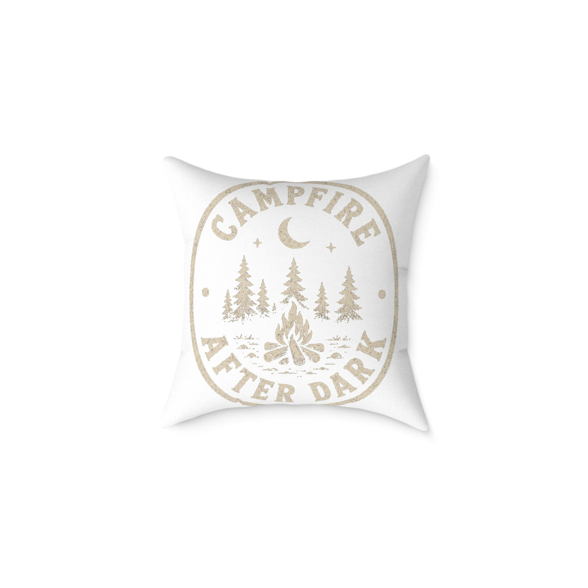 Campfire After Dark Decorative Pillow Milo Bailey Dog Dad Mom— Outdoor-Inspired Square Throw Pillow