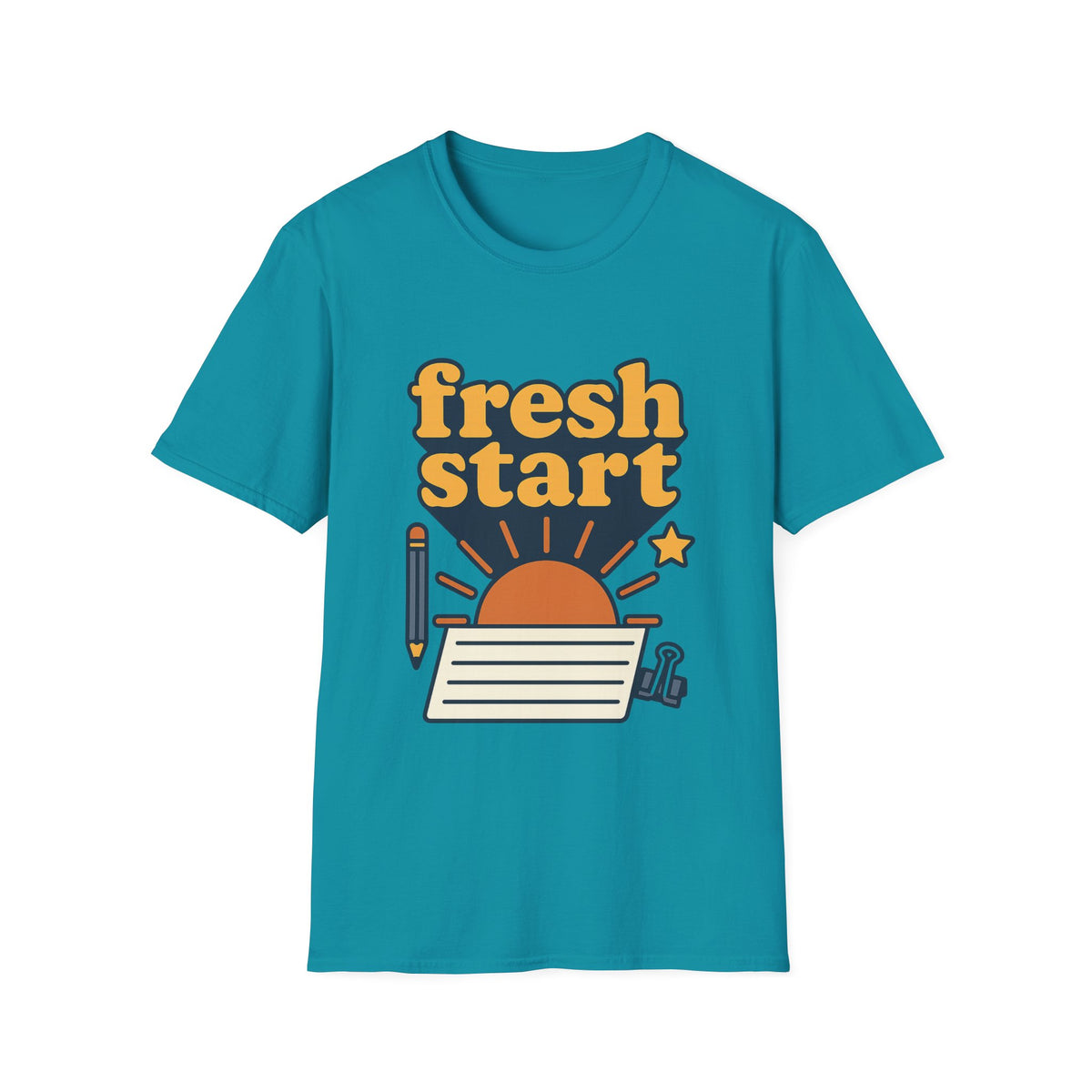 Fresh Start T-Shirt – Retro Sunrise Graphic  - Trending Now - August 2026