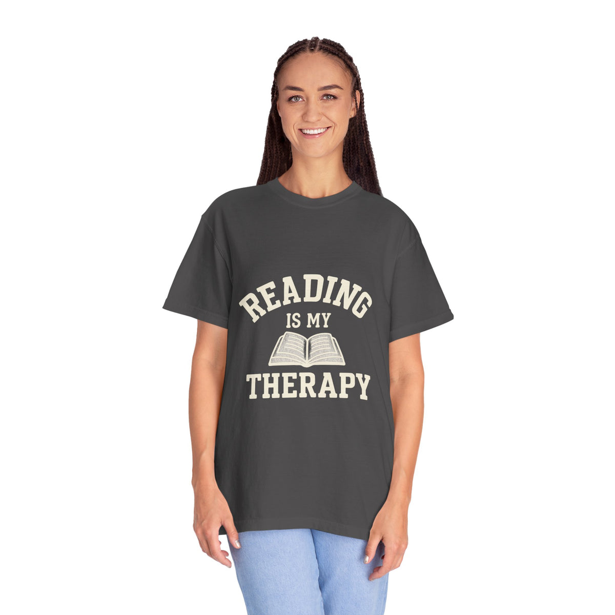 Reading Is My Therapy Book Lover Retro Aesthetic Graphic Tee - Trending Now - October 2026