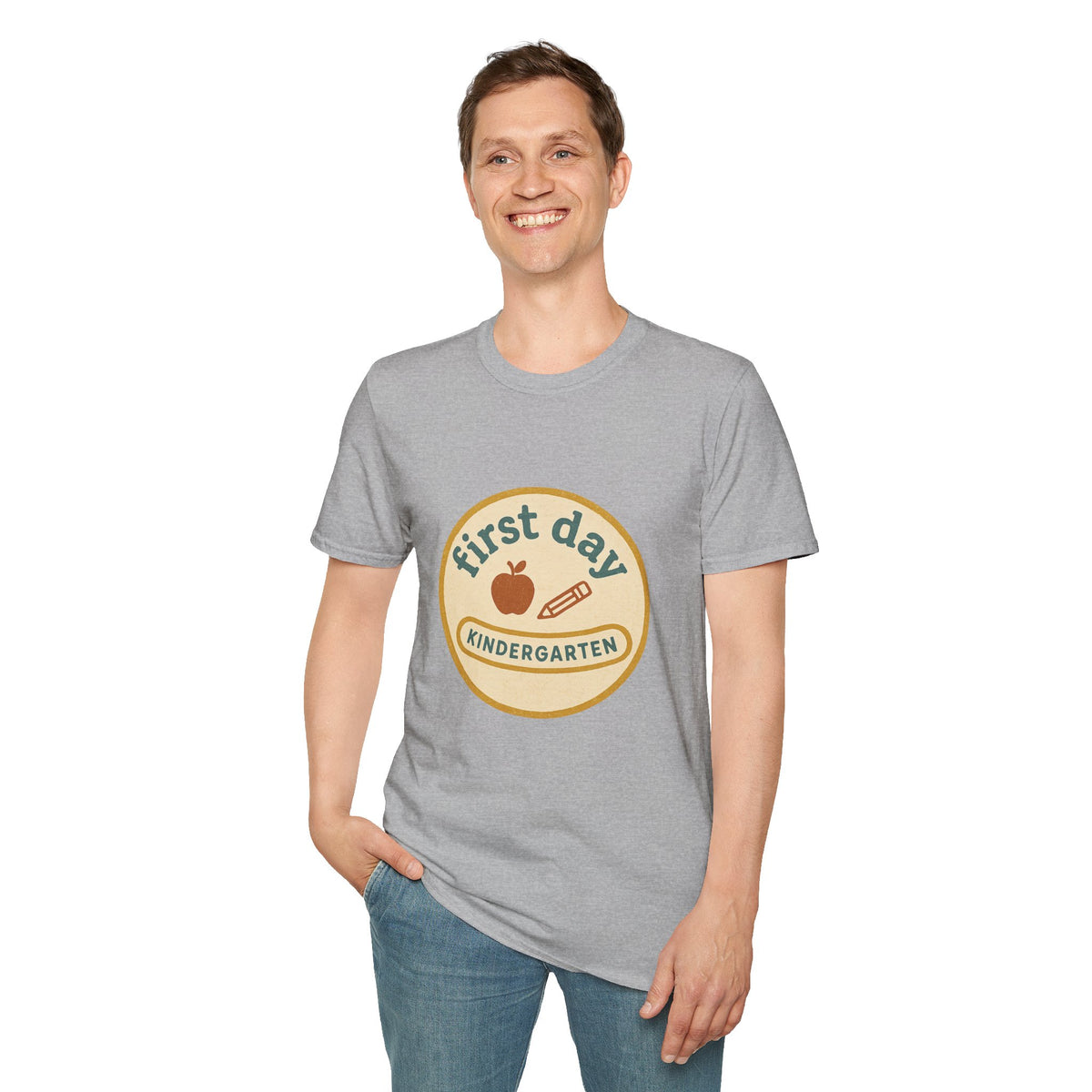 First Day Kindergarten Badge T-Shirt — Cute Back-to-School Tee for Teachers & Parents - Trending Now - August 2026