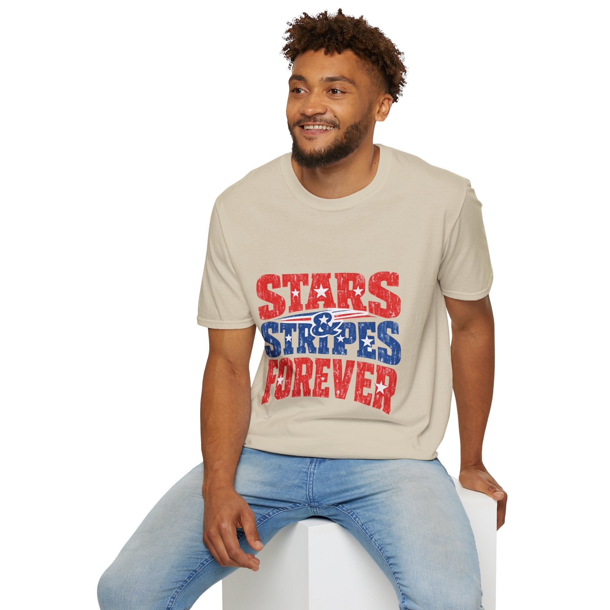 USA Stars & Stripes Forever T-Shirt — Patriotic Red White Blue Graphic Tee