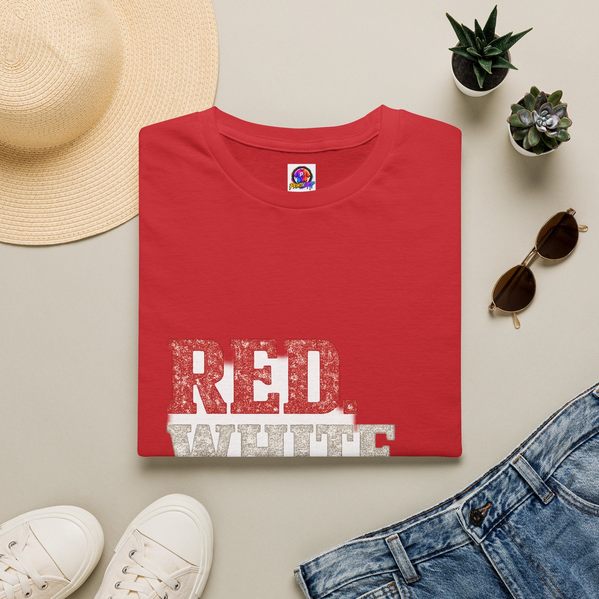 USA Patriotic 'Red. White. Go.' T-Shirt — 4th of July Independence Day Tee