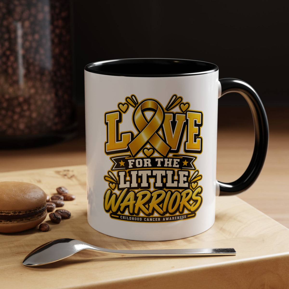 Coffee Mug — "Love for the Little Warriors" Childhood Cancer Awareness Accent Mug