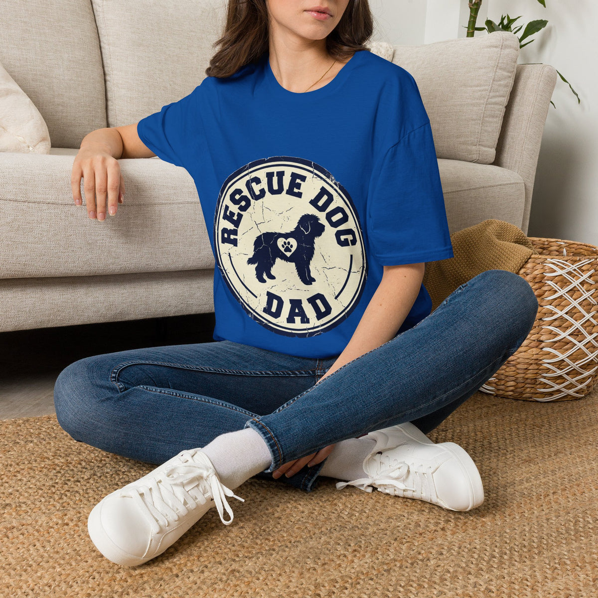 Rescue Dog Dad T-Shirt – Vintage Shelter Pup Support Tee