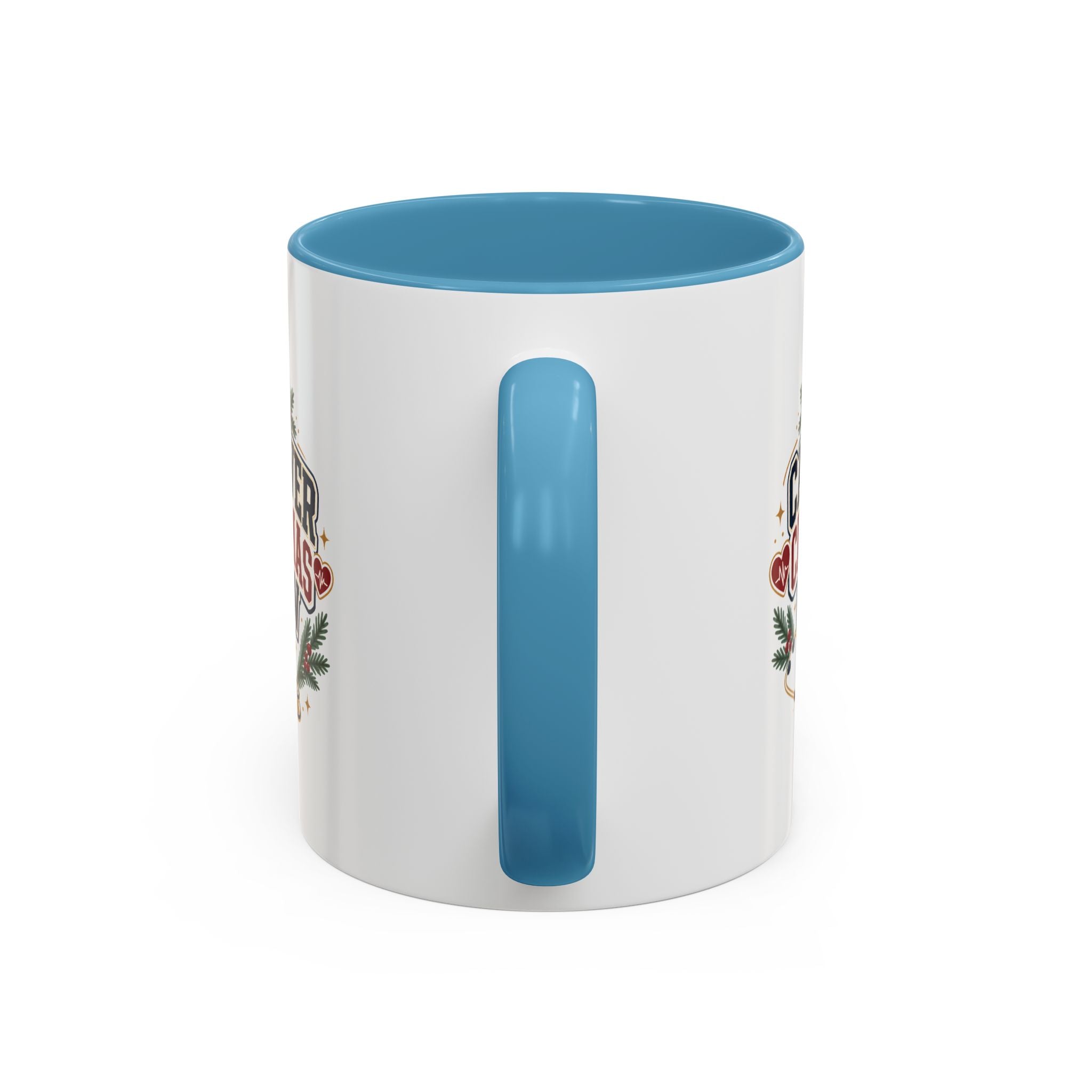 Modern Day Christmas Caregiver Christmas Crew Accent Coffee Mug – Holiday Nurse & Caregiver Gift (11/15oz)