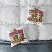 Christmas Cookie Tester Pillow — Festive Holiday Throw Pillow for Baking Lovers
