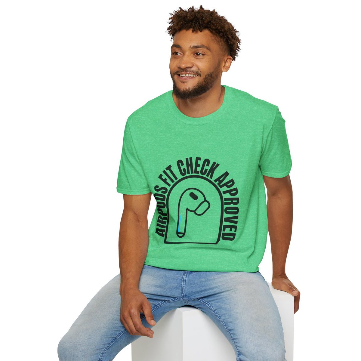 AirPods Fit Check Approved Tee — Funny Wireless Earbud Logo T-Shirt - Trending Now - August 2026