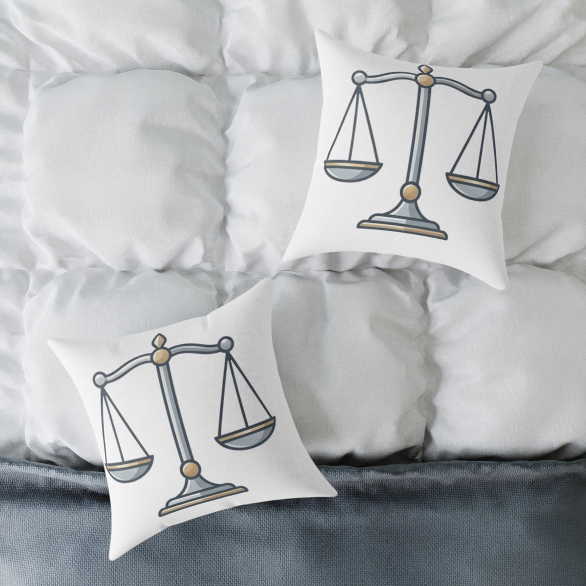 Balance Zodiac Libra Astrological Square Poly Canvas Pillow