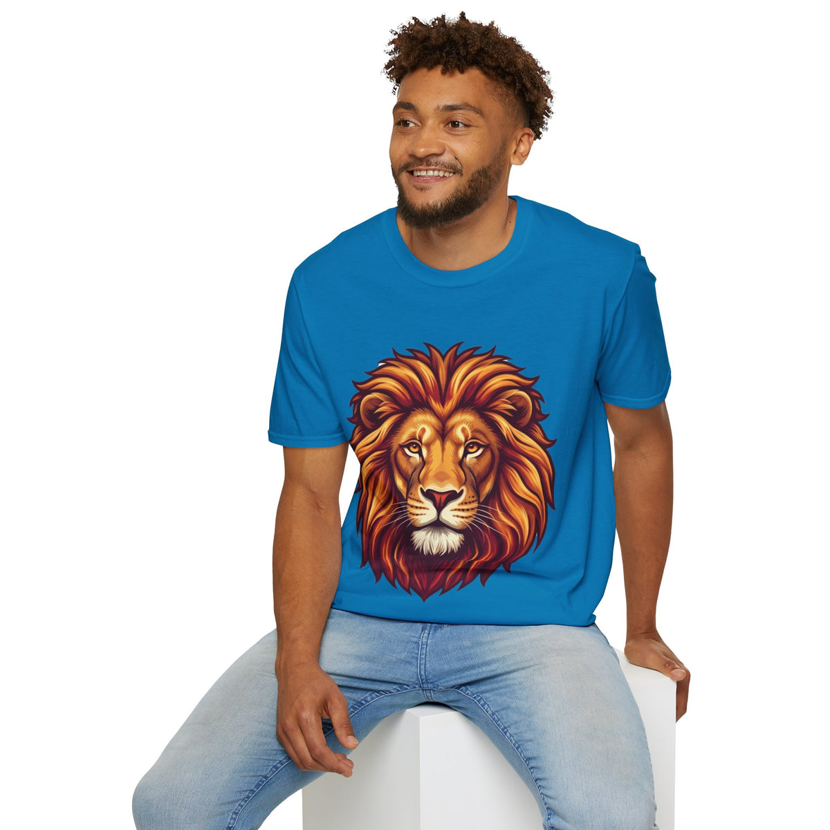 Leo Zodiac Lion Face T-Shirt — Majestic Lion Head Graphic Tee