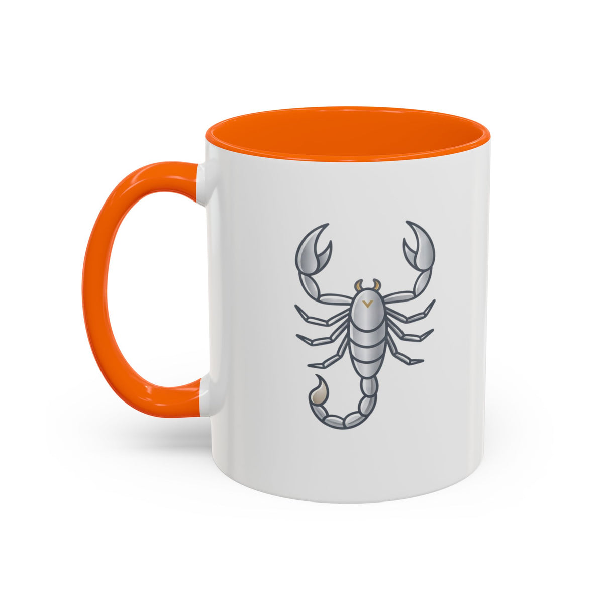 Scorpio Zodiac Accent Coffee Mug — Silver Scorpion Astrology Gift