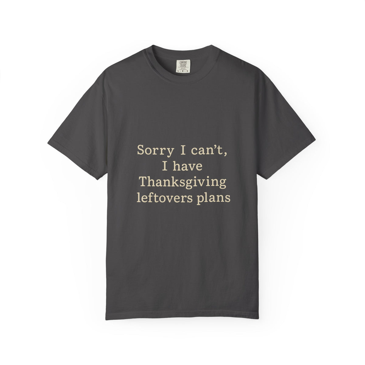 Thanksgiving Leftovers T-Shirt — "Sorry I can't, I have Thanksgiving leftovers plans" Garment-Dyed Tee - Trending Now - October 2026