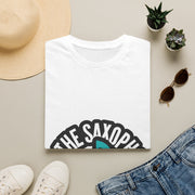 Cue The Saxophone Music Note T-Shirt - Teal Jazz Graphic Tee - Trending Now - September 2026