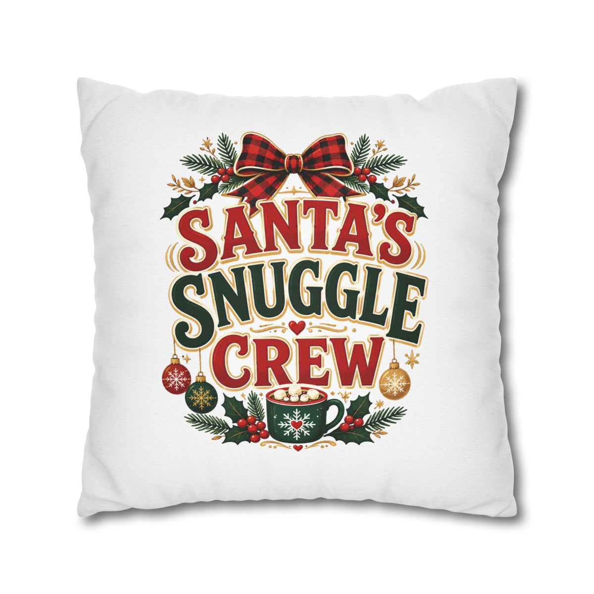 Christmas Santa’s Snuggle Crew Throw Pillow Pillowcase