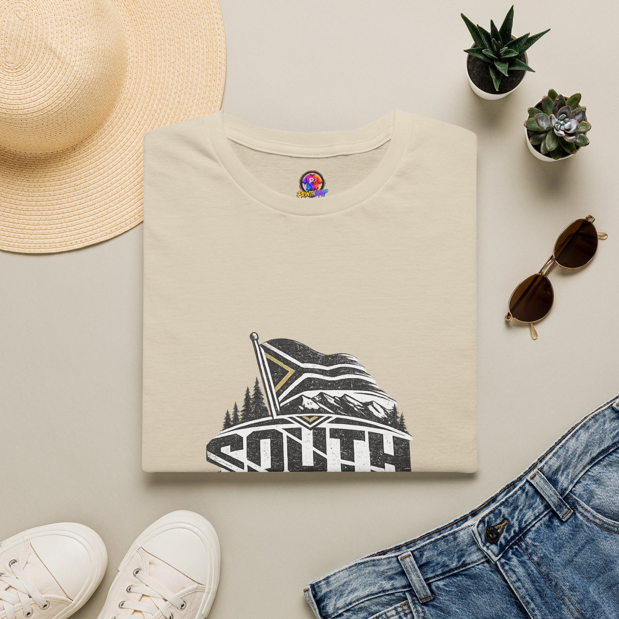 South Africa Flag & Soccer Crest T‑Shirt