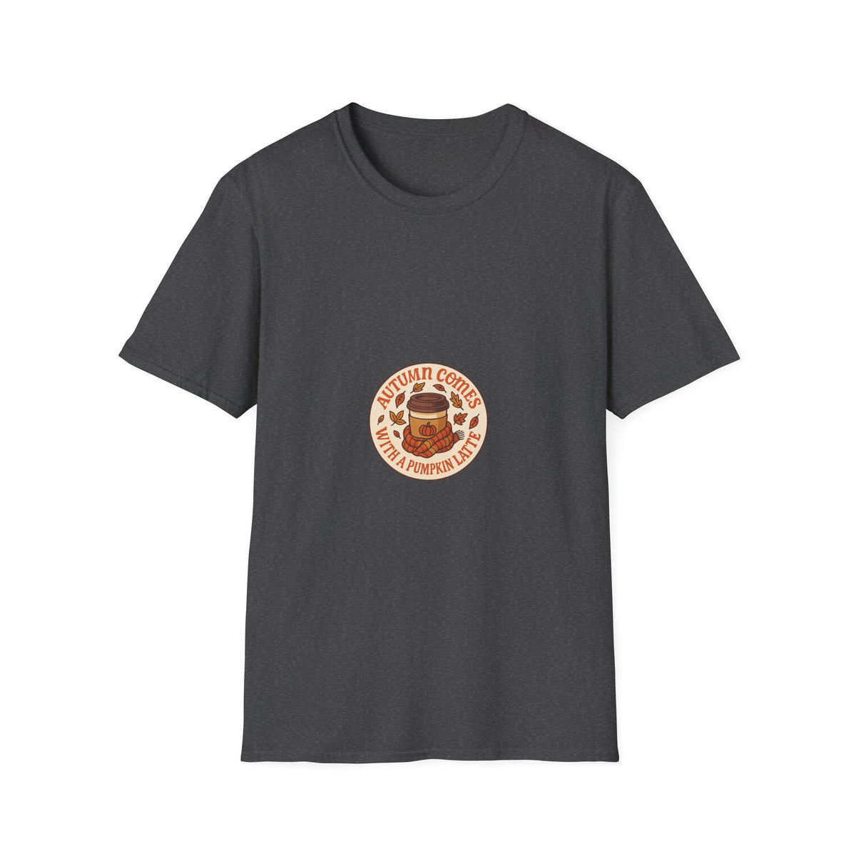 Coffee & Pumpkin Patch T-Shirt — "Autumn Coffee: Pumpkin Spice" Fall Cafe Shirt - Trending Now - October 2026