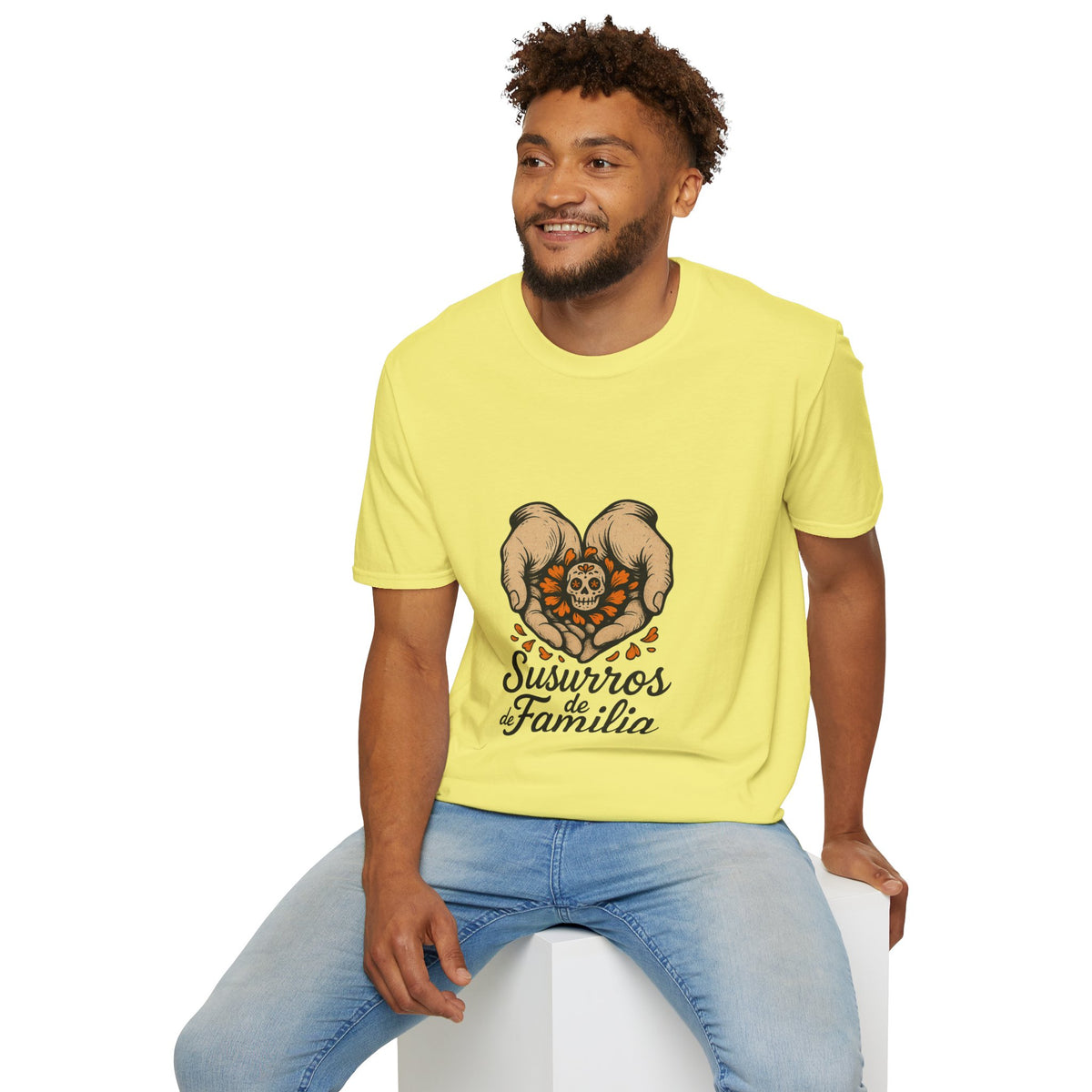 T‑Shirt — Sweetheart Pomeranians Heart Design with “Siempre Familia” Text - Trending Now - October 2026