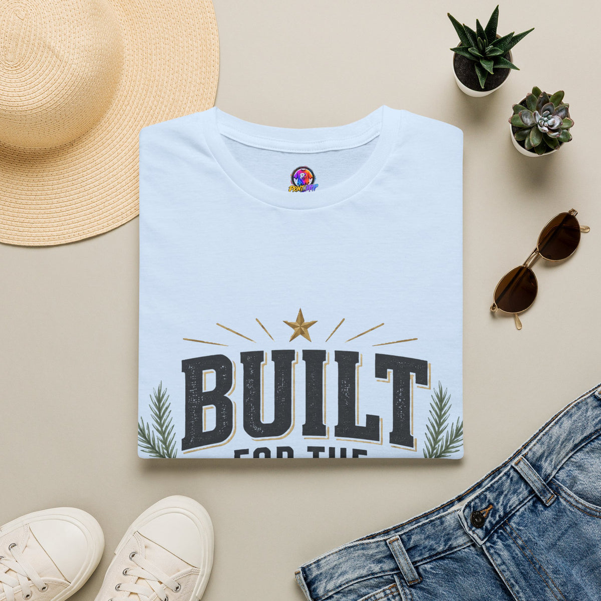 T-Shirt — "Built for the Holidays" Festive Rustic Holiday Tee (Gift for DIYers)