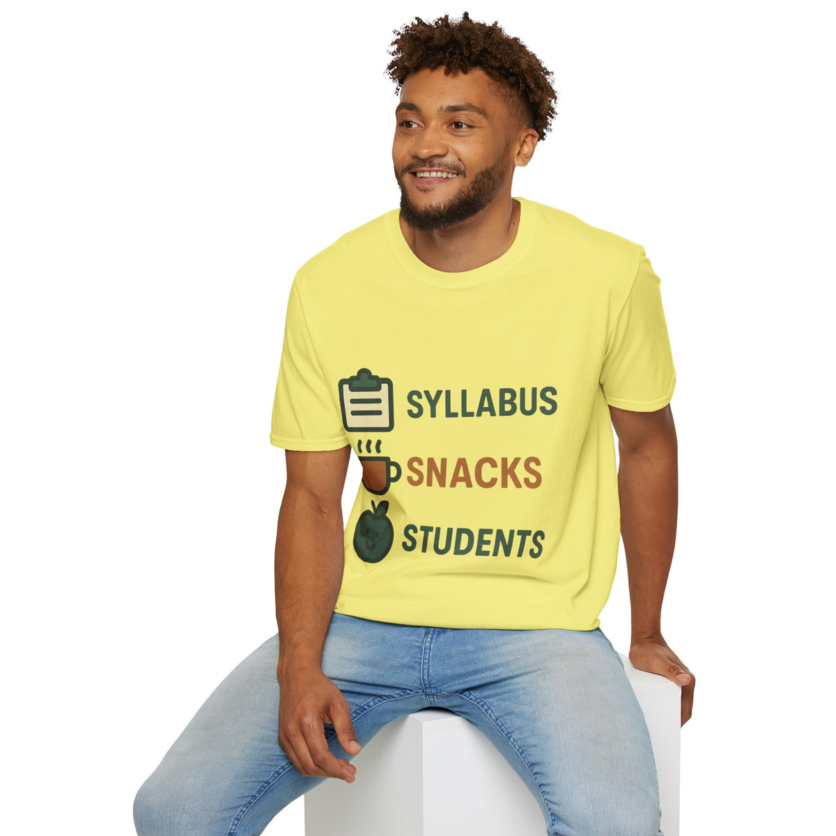 Syllabus Snacks Students Graphic Tee — Funny Teacher & Student Back-to-School T-Shirt - Trending Now - August 2026